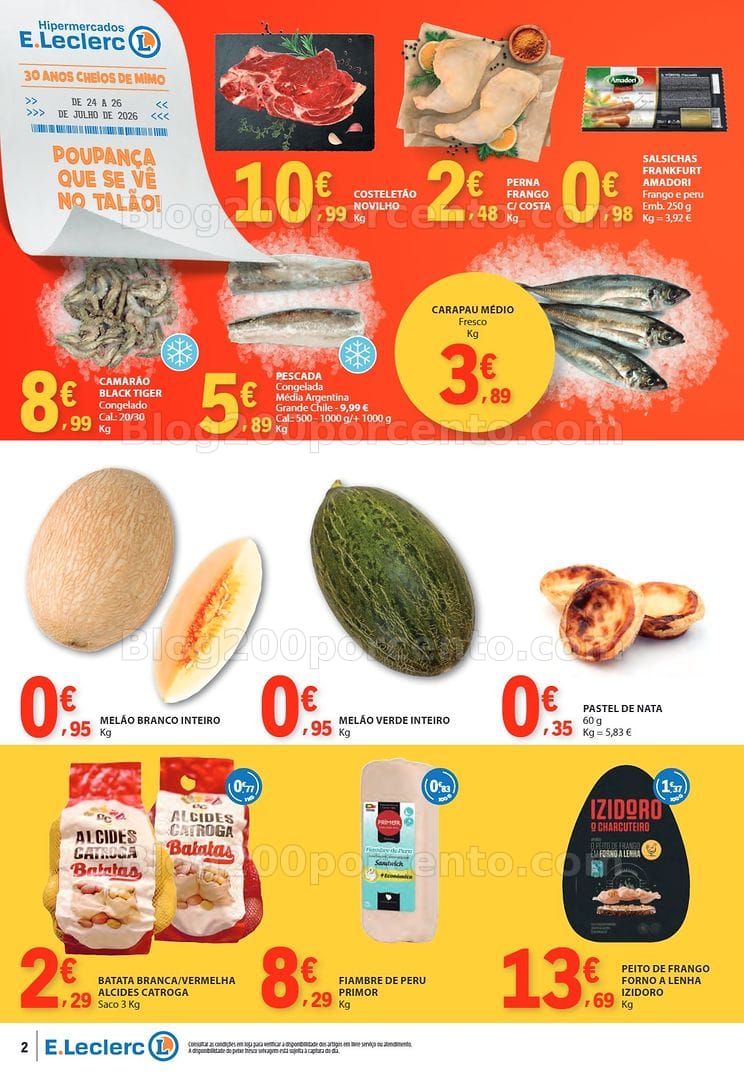 Antevisão Folheto E-LECLERC Promoções Fim de Semana - 24 a 26 julho